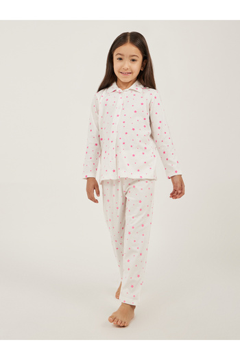Styli All-Over Star Print Long Sleeve Shirt and Pyjama Set