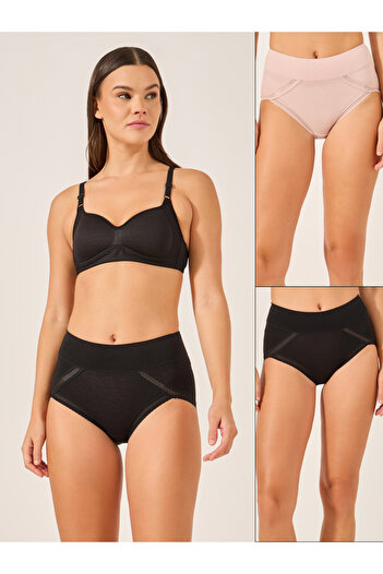 Styli Pack of 2 - Lace Insert Full Briefs