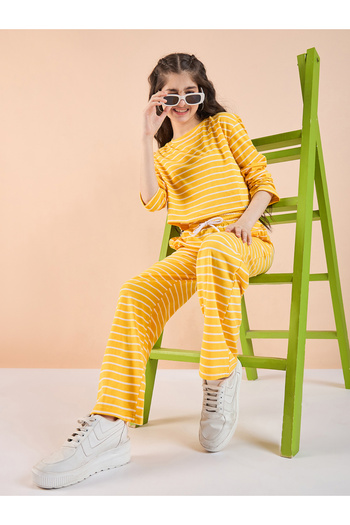 Stylo Bug By Styli Striped Long Sleeve T-Shirt with Track Pants