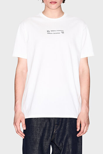 Armani Exchange Armani Exchage 100% Cotton Regular Fit Crew Neck Logo t Shirt Men t Shirt Xm 000539   Af10362