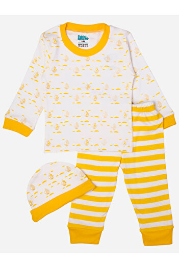 Babies Basic By Styli Pack of 7 - Cotton Bodysuit, Top, Pants, Bib, Blanket, Mitten and Cap
