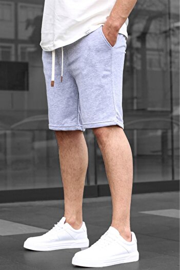 Madmext Gray Basic Men's Shorts 6505