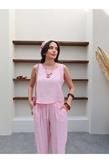 ESRAHELVACI Zero Sleeve Comfortable Blouse Set