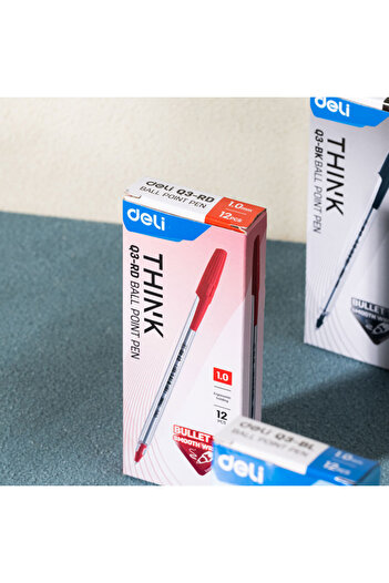 Deli Ball Point Pen RED EQ3-RD