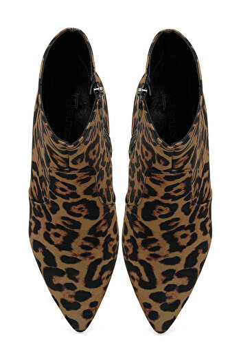 Butigo 24K-526 4PR Leopar Kadın Topuklu Bot