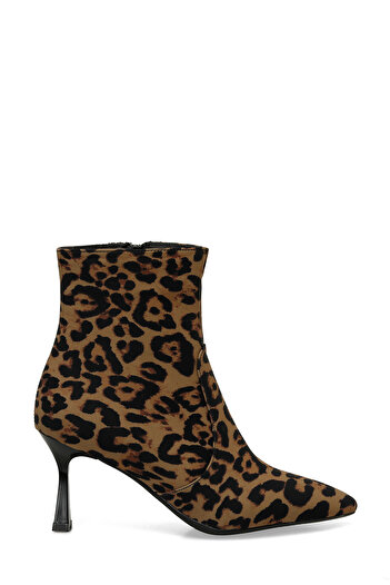 Butigo 24K-526 4PR Leopar Kadın Topuklu Bot