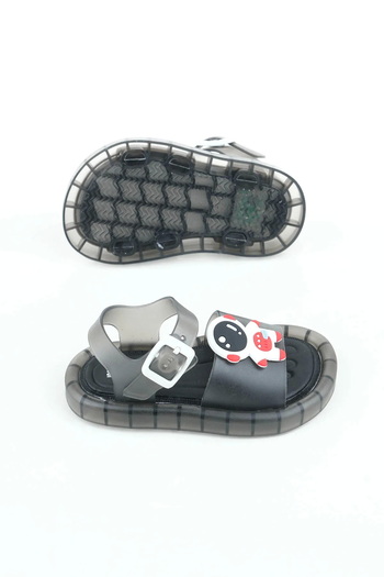 GEZER Children's Summer Lighted Sandals Black with Astronaut Figure