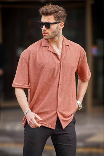 Madmext Tile Short Sleeve Men's Shirt 6736