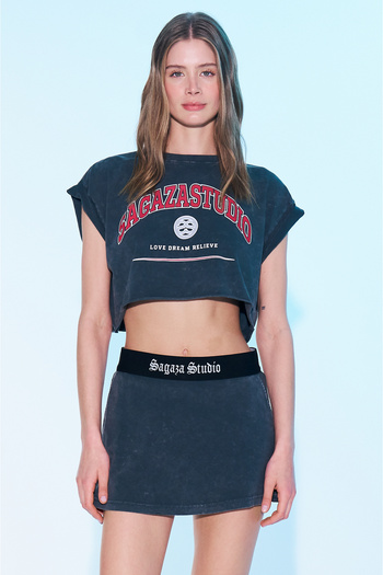 Sagaza Studio Ss6018 Bella Croped T-Shirt