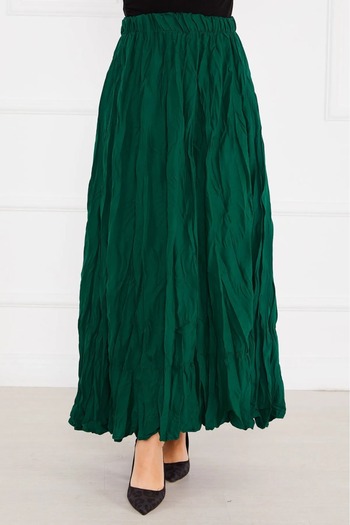 Nisa Luxury Boutique Crinkle Fabric Voile Crush/Crush Skirt