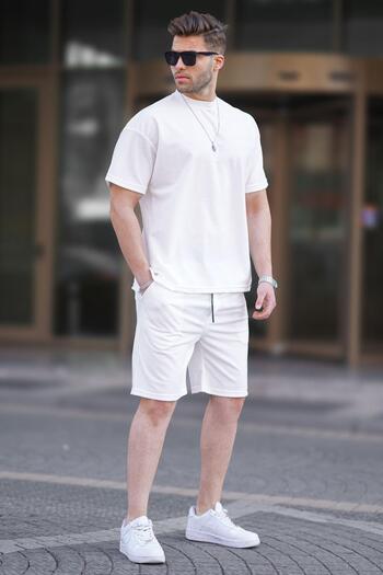 Madmext Ecru Basic Men's Shorts Set 5950