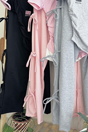 Carpe Bow Detail Wide Leg Sweatpants