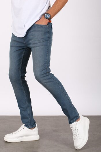 Madmext Erkek Mavi Skinny Fit Jean 5679