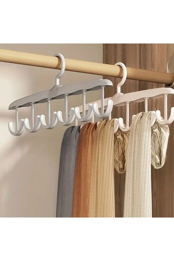 KNC Home 1Pc Space-Saving 6-Hook Plastic Closet Organizer Practical Hanger