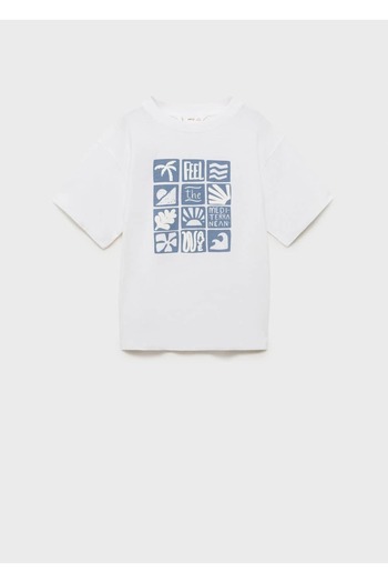 MANGO Kids Boat patterned cotton T-shirt
