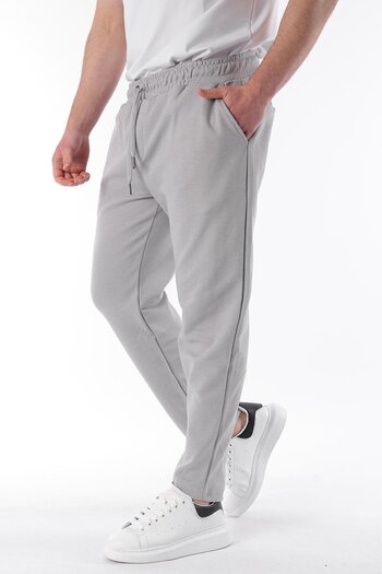 Madmext 6554 Model Gray Adjustable Waist Sweatpants