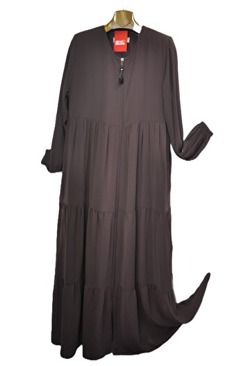 elma abone Plus Size Ferace with Folding Model