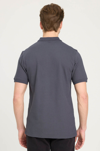 WRANGLER Erkek Regular Fit Polo Antrasit Erkek Kısa Kol T-Shirt