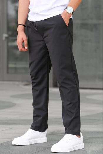 Madmext Stoff Fallschirm Schwarz Basic Herrenhose 6513