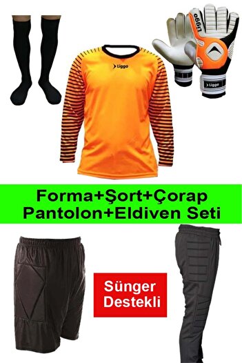 Liggo Kids Goalkeeper Jersey Kids Goalkeeper Gloves Kids Goalkeeper Pants Set