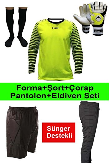 Liggo Kids Goalkeeper Jersey Kids Goalkeeper Gloves Kids Goalkeeper Pants Set