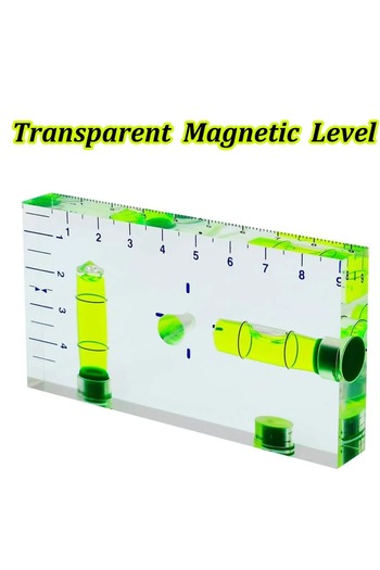 Choice Transparent Cuboid High Precision for T Level Integrated Small Household Magnetic Level Bubble Le...