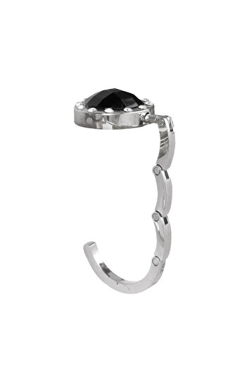 Choice black Round shape Portable Desk Hanger for Hanging Purse Bag Hook Holder Table Hook Crystal Alloy Fo