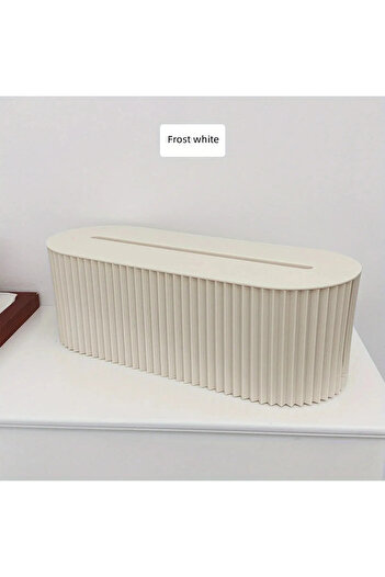Choice Beige 1PC Desktop Plug Board Storage Box Large Power Socket Management Box Creative Living Room Wire