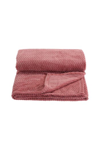 Homelux Ashlin fleece pled 130x170 cm, polyester, pink