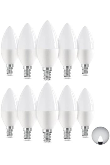 Generic 10 Pack Super Bright E14 LED Light Bulb Cool White, White, 7W, for Chandeliers, Wall Lamps, Non-Dimm