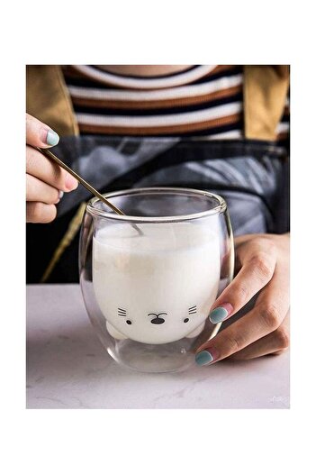 Generic XiuWoo Double Wall Glass Cup multicolour 250mm