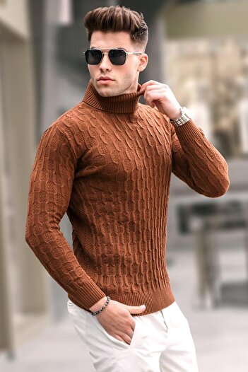 Madmext Πουλόβερ Camel Turtleneck 5759
