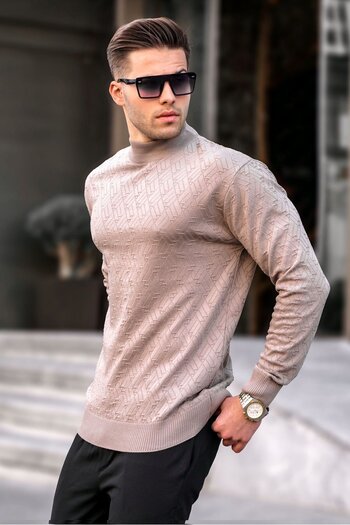 Madmext Ανδρικό πλεκτό πουλόβερ Mink Turtleneck 6301