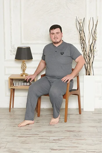 Pyjama Familya Men's Plus Size Short Sleeve Pajama Set