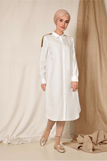 Alvina Sequined Shoulder Detailed Tunic 4348