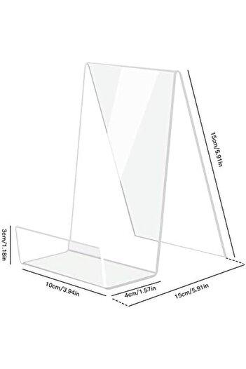 Generic 5-pack Clear Acrylic Book Stands - Transparent Display Holders For Books, Albums & Notebooks