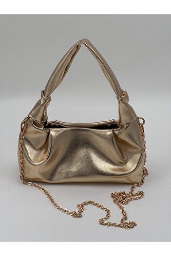 DMG Collection Sequin Chain Strap Detailed Fabric Women's Shoulder Bag