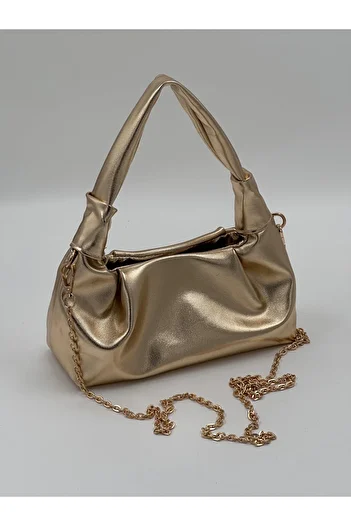 DMG Collection Sequin Chain Strap Detailed Fabric Women's Shoulder Bag