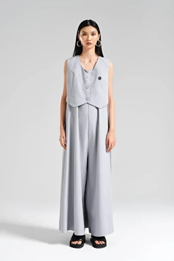tw3 Women's Vest Two Piece Design Salopet Jumpsuit