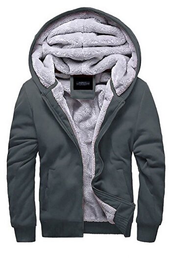 Madmext Smoked Cardigan with Fur Inside 22377