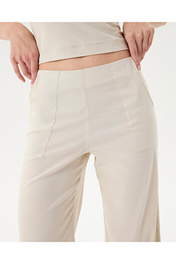 Ayma Active Krema Flare Pensli Pantolon