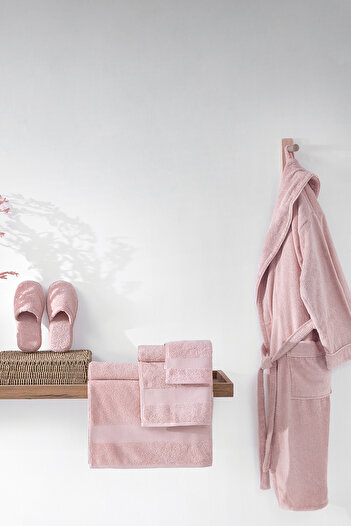 Yataş Essentials 3-Piece Bathroom Set | Slippers (42-44) - Powder