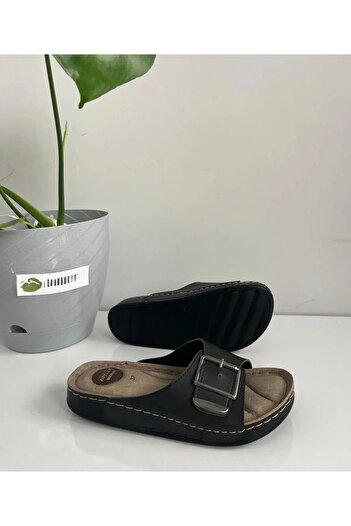 MYSSTORE APELLA Μαλακό Δερμάτινο Τακούνι Πρόληψης Ορθοπεδικής Ελαφριάς Σόλας Γυναικείες Παντόφλες Mother Size 37 & 41