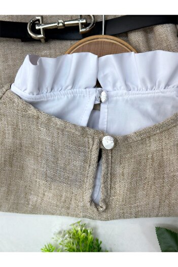 YEDİLALE Belted Bamboo Linen Triple Set