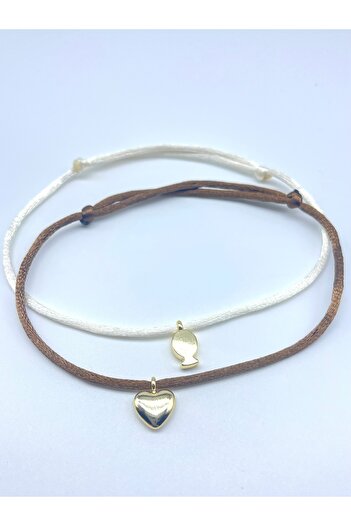 Concept HuBuTU 2 Pieces Minimal Silk Satin Flush Rope Anklet Set