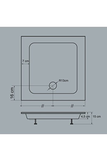 UBM Zümrüt Panelli Duş Teknesi 80*80
