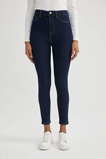 DeFacto Jeggings Dark Blue Women Jean Pants B7498Ax/Nm34