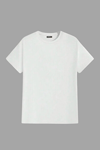GENIUS STORE Ανδρικό T-Shirt Standard Fit Basic Crew Neck T-shirt BASIC-MANLESS1