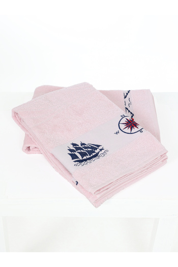 AİRYCOT Pink Sea Themed 70X150 Set of 2 Beach/Pool/Bathhouse/Bathroom Towels