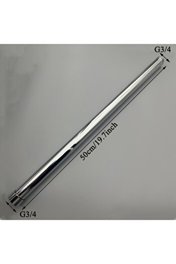 Choice 50cm Chrome 20/30/40/50cm Shower Extension Pipe G3/4 Round Bathroom Shower arm Stainless Steel Round